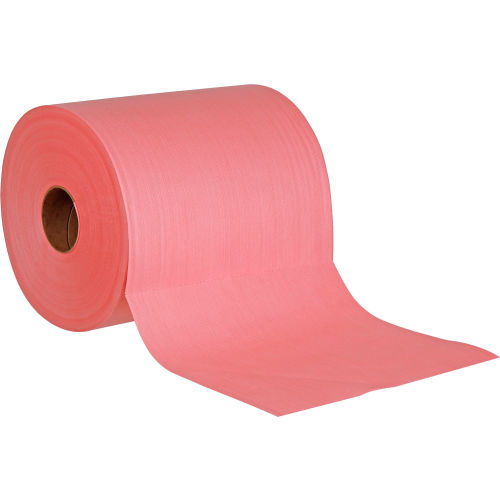 Global Industrial™ Quick Rags® Heavy Duty Jumbo Roll, Red, 475 Sheets/Roll, 1 Roll/Case