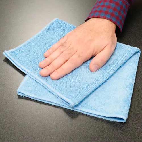Clean Tek Professional Blue Microfiber Cleaning Cloth - 16 x 16 - 100  count box
