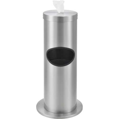 Global Industrial™ Floor Standing Sanitary Wipe Dispenser - Stainless Steel