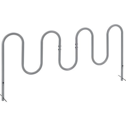 Global Industrial™ 9-Bike Wave Bike Rack, Gray, Below Grade Mount