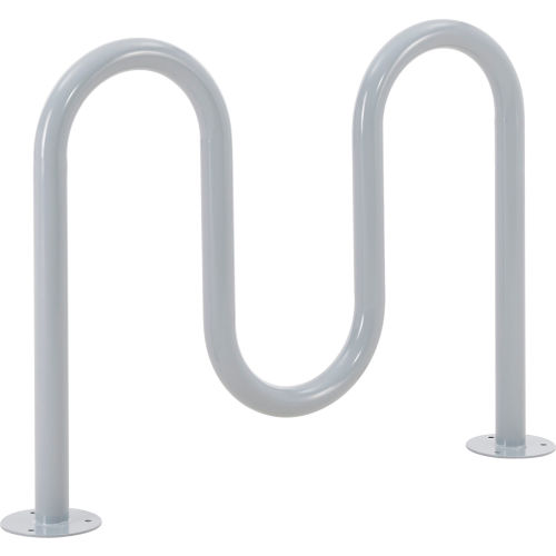Global Industrial™ Deluxe Wave Bike Rack, 5 Bike Capacity, Flange Mount, Gray