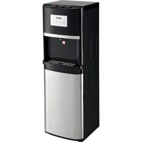 Global Industrial® Tri-Temp Non-filtered Water Dispenser, Black with Stainless
																			