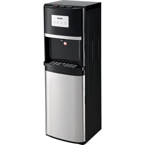 Global Industrial® Tri-Temp Non-filtered Water Dispenser, Black with Stainless