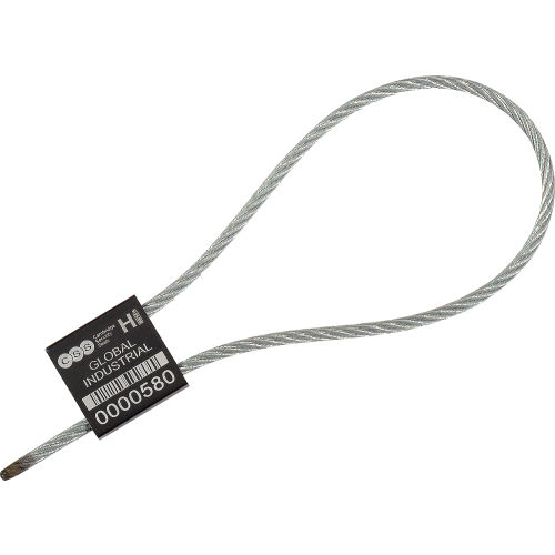 Global Industrial™ Metal Cable Seal, 1/8"x12"L, Black, 50/Pack
																			