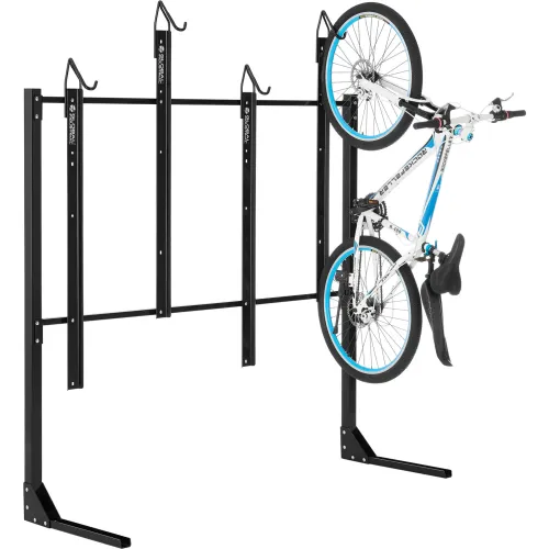 Global Industrial™ Indoor Vertical Bike Rack, 4 Bike Capacity, Black