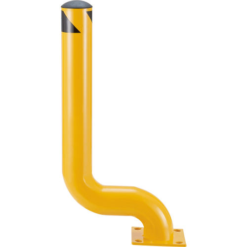 Global Industrial™ Offset Steel Bollard, 4-1/2in D x 47in H