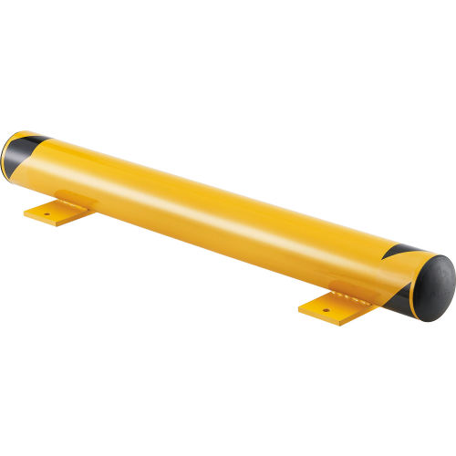 Global Industrial™ Floor Stop Bollard With Removable Rubber Caps, 4-1/2in D x 48in H