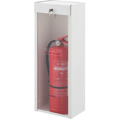 Global Industrial™ Fire Extinguisher Cabinet, Surface Mount, Breakable, Fits 10 lb Ext.