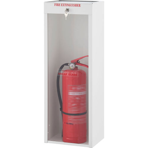 Global Industrial™ Fire Extinguisher Cabinet, Surface Mount, Breakable, Fits 20 lb Ext.