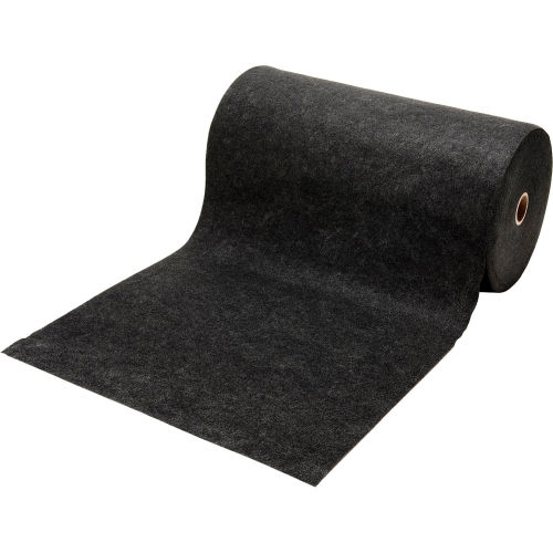 Global Industrial™ Universal High Traffic Sorbent Mat, Heavyweight, 30 W x 300 L, Gray