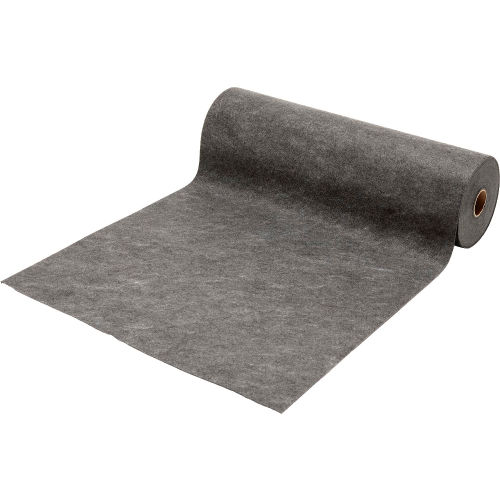 Global Industrial™ Universal Sorbent Barrier Spill Mat, Heavyweight, 36 W x 100 L, Gray