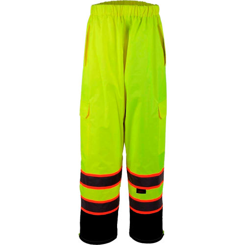 GSS Safety Class E Two Tone Rain Pants-Lime-4/5XL