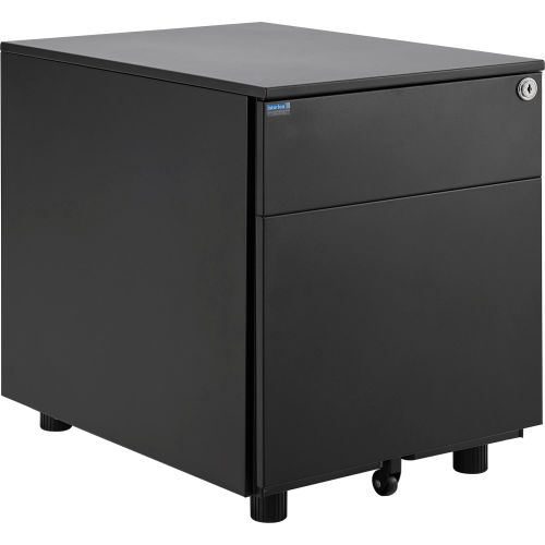 2 Drawer Pedestal for Single & Double Workstations, Black
																			