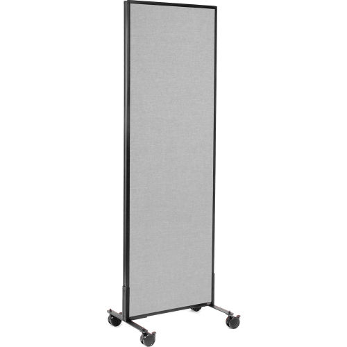Mobile Office Partition Panel, 24-1/4 W x 72 H, Gray
