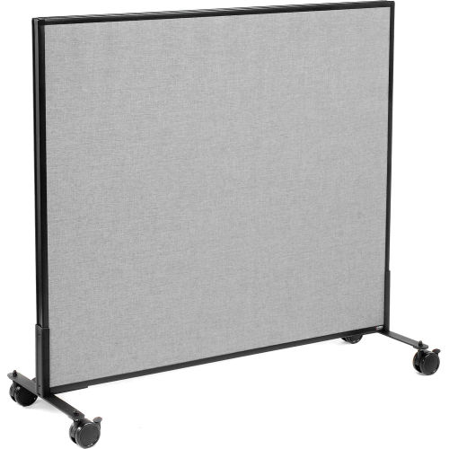 Mobile Office Partition Panel, 48-1/4 W x 42 H, Gray