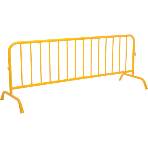 Crowd Control Barrier Powder Coated Yellow 102 L x 40 H x 1-5/8