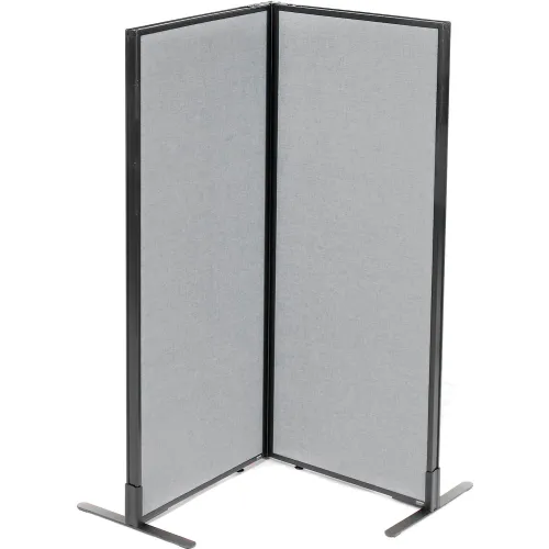 Interion® Freestanding 2Panel Corner Room Divider, 241/4"W x 60"H