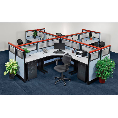 4 person cubicle workstation