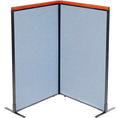 Interion® Deluxe Freestanding 2Panel Corner Room Divider, 361/4"W x