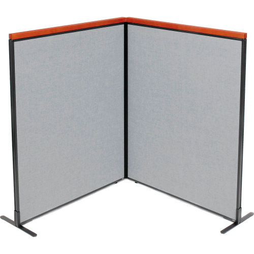 Interion® Deluxe Freestanding 2Panel Corner Room Divider, 481/4"W x