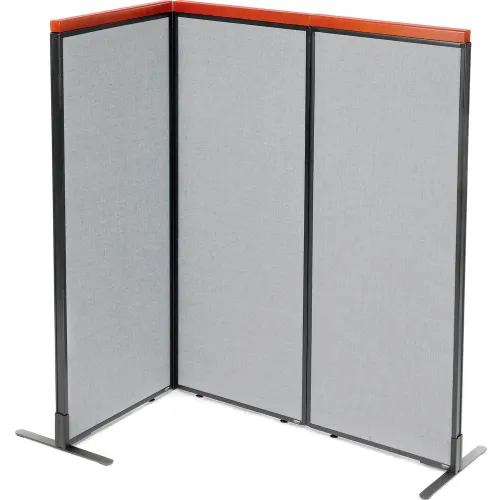 Interion® Deluxe Freestanding 3Panel Corner Room Divider, 241/4"W x