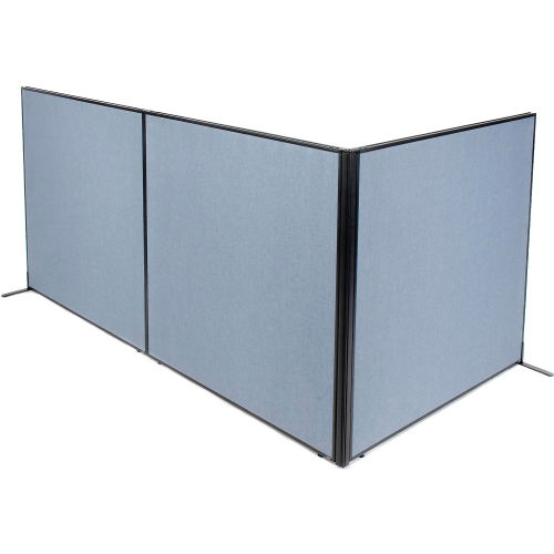 Interion® Freestanding 3Panel Corner Room Divider, 601/4"W x 60"H