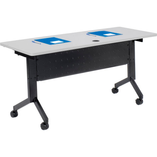 Paramount® - Training Table, Flip-Top 60 in. L Gray Finish Top
