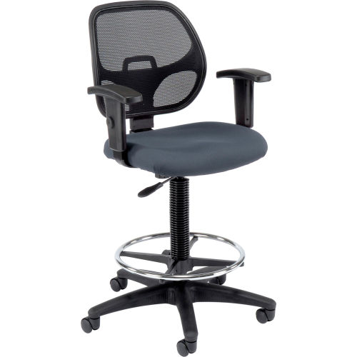 Drafting Stool - Fabric - Gray