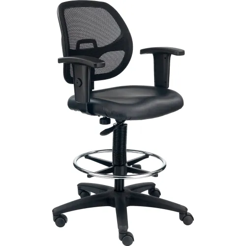 Interion® Mesh Back Task Stool, Black - Zuma