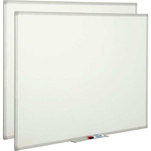 Melamine Dry Erase Whiteboard - 48 x 36 - Double Sided - Pack of 2