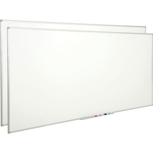 Melamine Dry Erase Whiteboard - 4' x 8' - Double Sided - Pack of 2