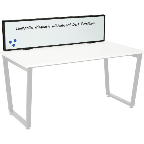 Universal Clamp-On Desk Partition - Magnetic Whiteboard
																			
