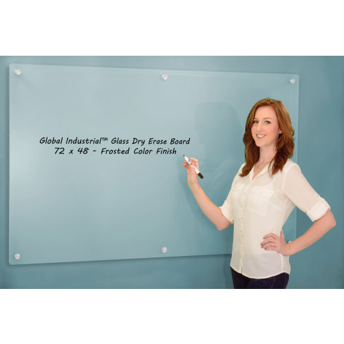 Frosted Glass Dry Erase Board - 72 x 48