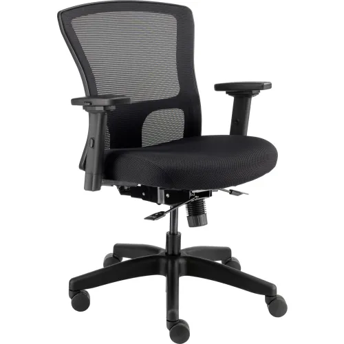 Interion® 24 Hour Mesh Back Chair w/ Mid Back & Adjustable Arms