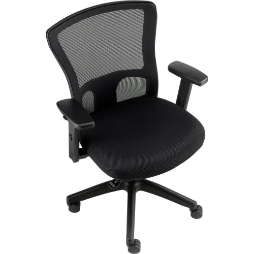 Interion® 24 Hour Mesh Back Chair w/ Mid Back & Adjustable Arms 