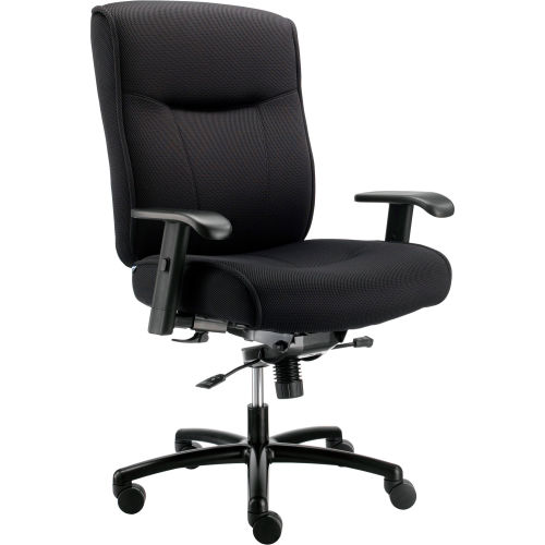 Big and Tall Office Chair with Arms - Fabric - Center Tilt