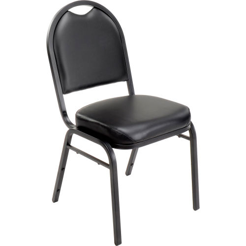 Banquet Chair - Vinyl - 2in Seat - Black - Pkg Qty 4