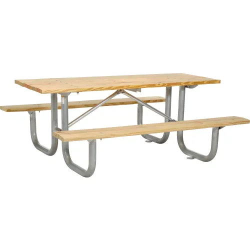 Global Industrial™ 8' Wood Picnic Table, Natural