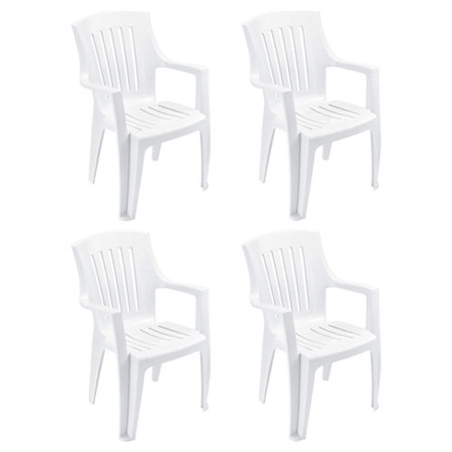 white stackable patio chairs