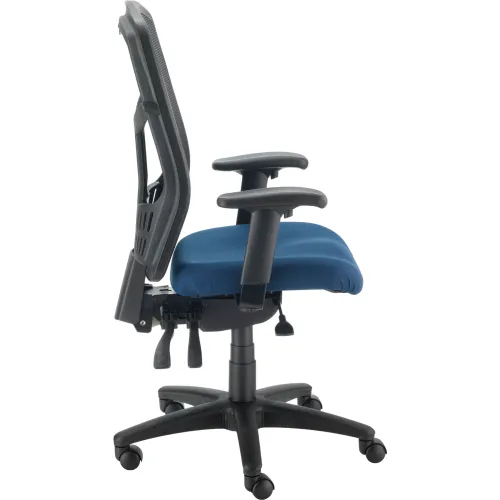 Gaming Chair with Adjustable Mesh Back-Blue - Blue