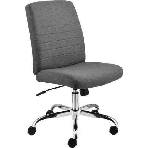 Armless Task Chair - Fabric - Gray
																			
