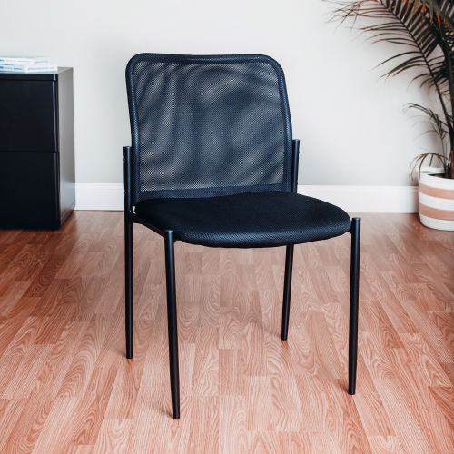 Mesh Back Guest Chair - Black