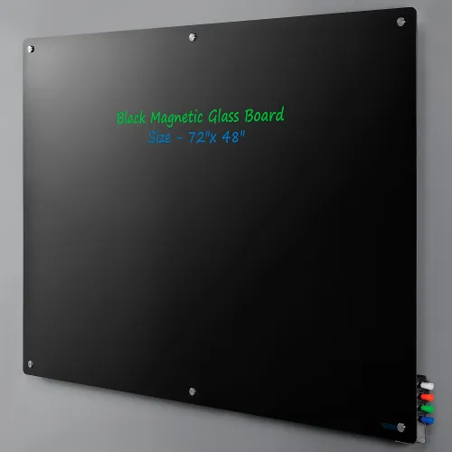 Global Industrial™ Glass Dry Erase Board 72 x 48" Black