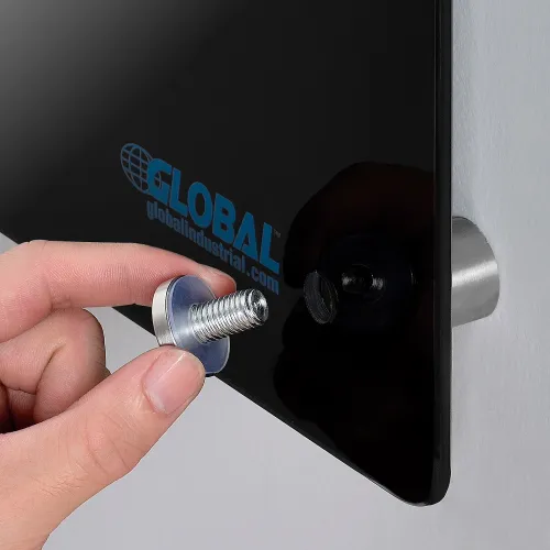 Magnetic Glass Dry Erase Board - Black, 6 x 4' - ULINE - H-7807BL