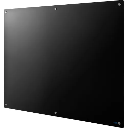 Black Mobile Black Glass Magnetic Dry Erase Board 38.3 x 25.9 x