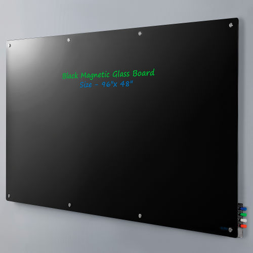 Global Industrial™ Glass Dry Erase Board 96 x 48 Black