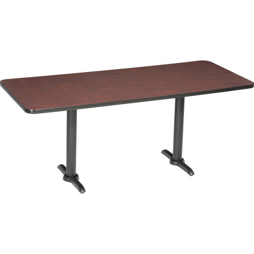 Interion® Restaurant & Lunchroom Table - 72" x 30" - Mahogany