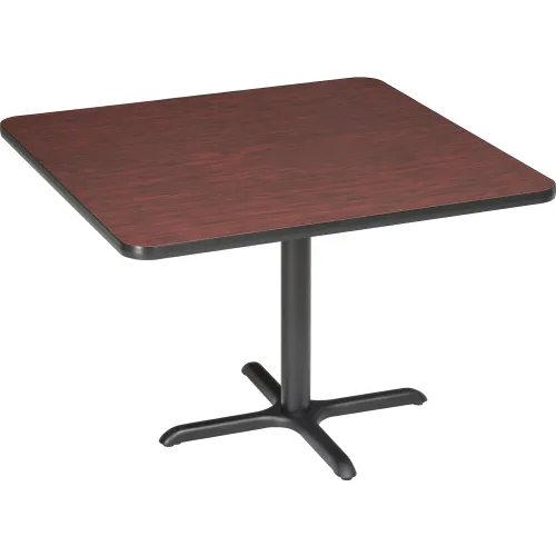 Interion® 42" Square Restaurant Table, Mahogany WB695675MH
