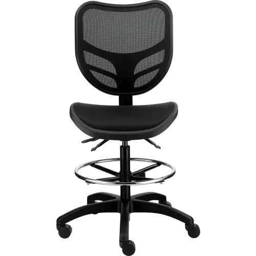 Interion  Armless All Mesh Stool - Black 695727 | Bulk Office Supply