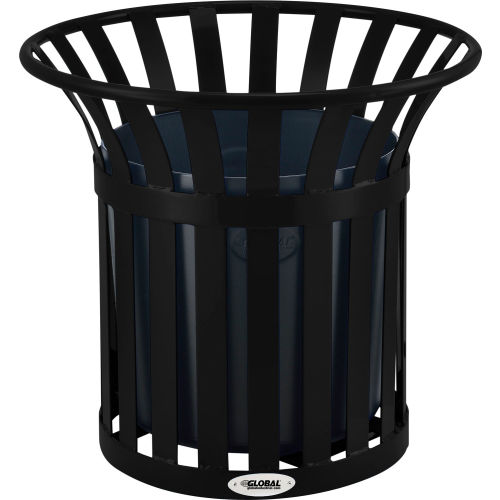 Steel Slat Planter - Black